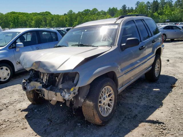 1J4GX48S92C145380 - 2002 JEEP GRAND CHER SILVER photo 2