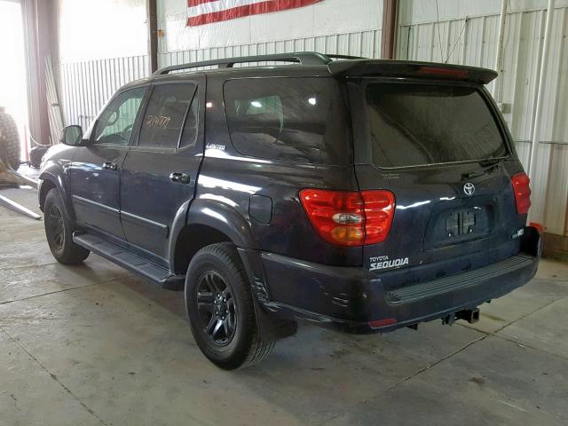 5TDZT38AX3S205033 - 2003 TOYOTA SEQUOIA LI BLACK photo 3