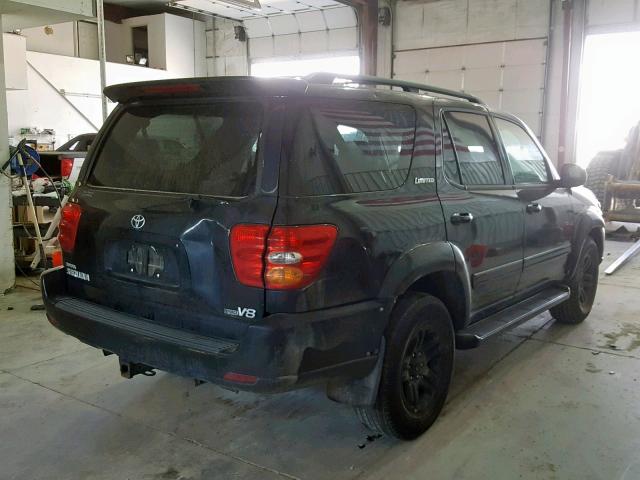 5TDZT38AX3S205033 - 2003 TOYOTA SEQUOIA LI BLACK photo 4