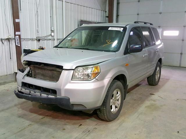 5FNYF18258B047762 - 2008 HONDA PILOT VP SILVER photo 2