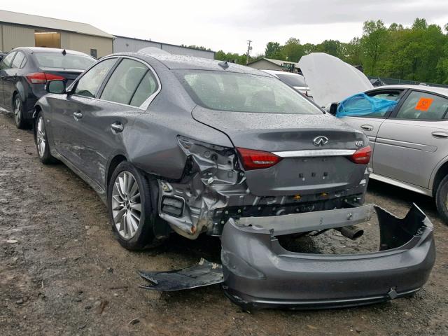 JN1EV7APXJM362930 - 2018 INFINITI Q50 LUXE GRAY photo 3