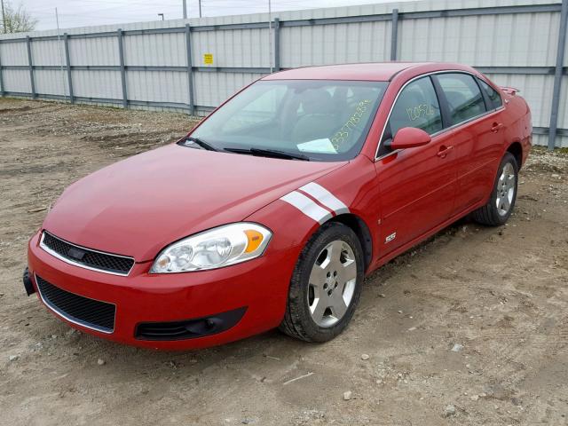 2G1WD58C881230615 - 2008 CHEVROLET IMPALA SUP წითელი ფოტო 2