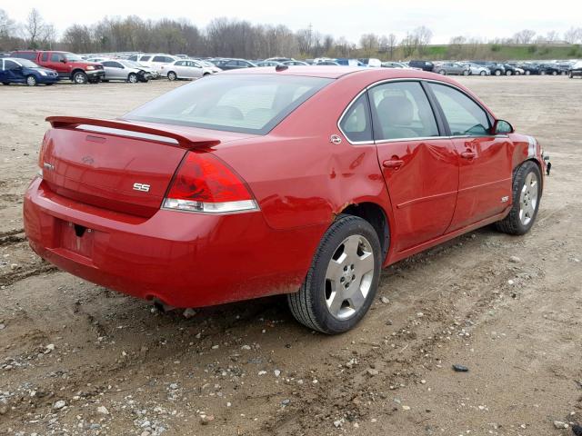 2G1WD58C881230615 - 2008 CHEVROLET IMPALA SUP წითელი ფოტო 4
