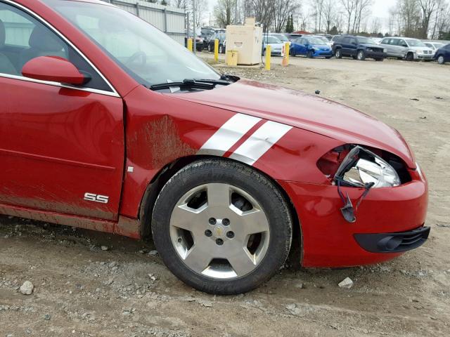 2G1WD58C881230615 - 2008 CHEVROLET IMPALA SUP წითელი ფოტო 9