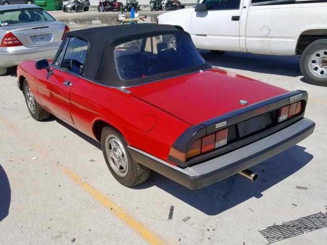 ZARBA5414G1037651 - 1986 ALFA ROMEO VELOCE 200 RED photo 3