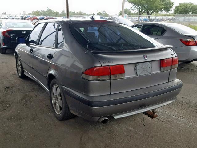 YS3DF58K522031005 - 2002 SAAB 9-3 SE GRAY photo 3