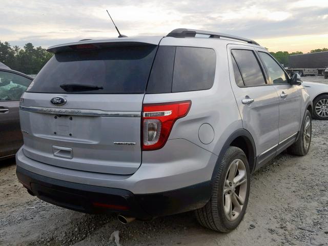 1FM5K7F80FGC11443 - 2015 FORD EXPLORER L SILVER photo 4