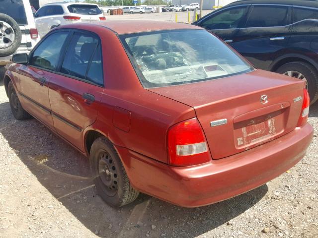 JM1BJ222010437370 - 2001 MAZDA PROTEGE DX RED photo 3