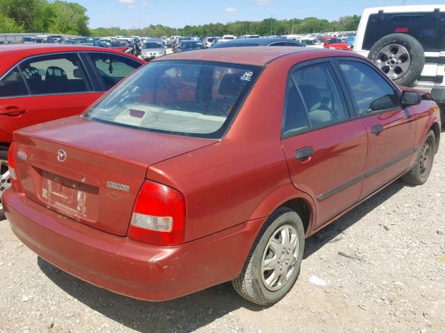 JM1BJ222010437370 - 2001 MAZDA PROTEGE DX RED photo 4