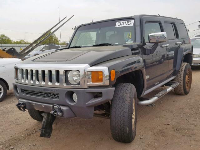 5GTDN136X68152654 - 2006 HUMMER H3 BLACK photo 2