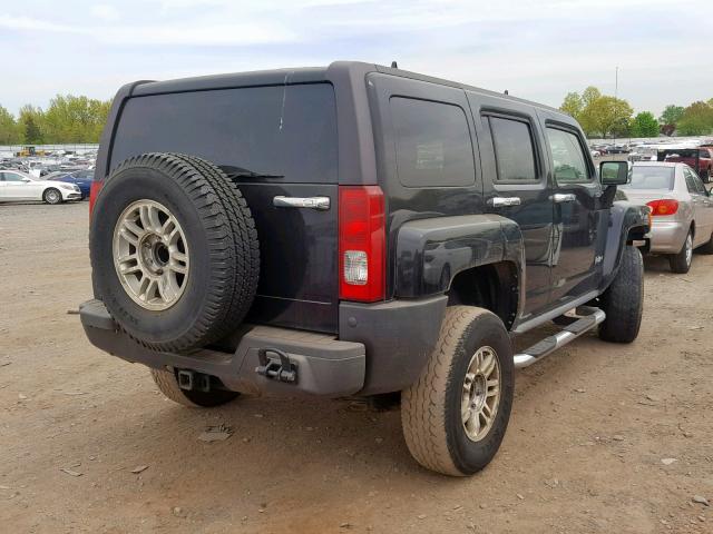 5GTDN136X68152654 - 2006 HUMMER H3 BLACK photo 4