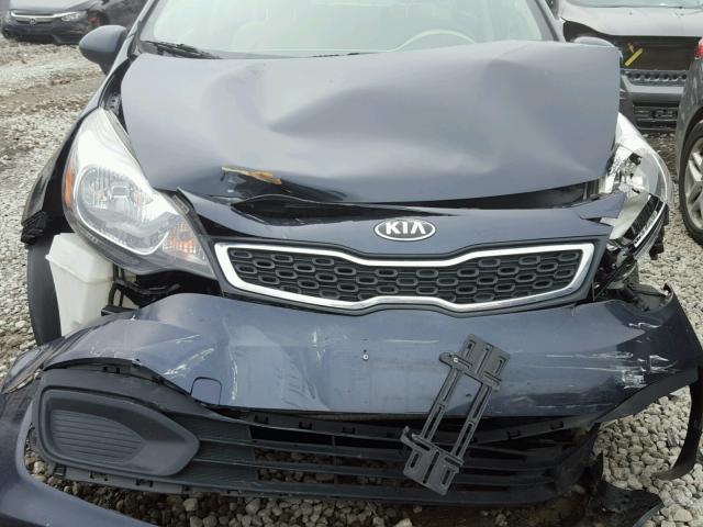 KNADN4A3XD6215436 - 2013 KIA RIO EX BLUE photo 7