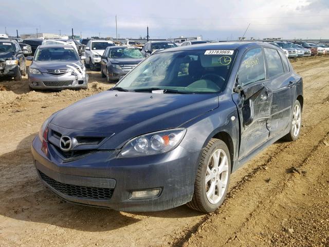 JM1BK343981797668 - 2008 MAZDA 3 HATCHBAC BLUE photo 2