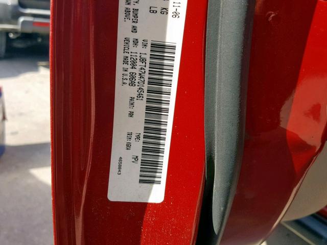 1J8FT47W47D145461 - 2007 JEEP COMPASS RED photo 10