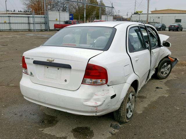 KL1TD52645B465187 - 2005 CHEVROLET AVEO BASE Ақ фото 4