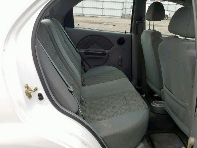 KL1TD52645B465187 - 2005 CHEVROLET AVEO BASE Ақ фото 6