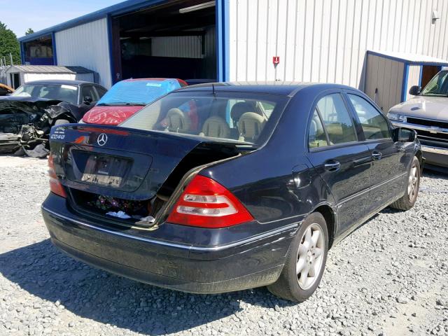 WDBRF61J43F306392 - 2003 MERCEDES-BENZ C 240 BLACK photo 4