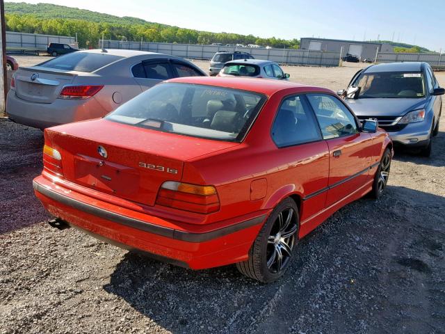 WBABF7338WEH42731 - 1998 BMW 323 IS RED photo 4
