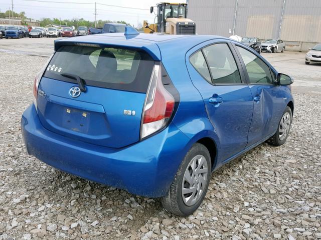 JTDKDTB36F1108891 - 2015 TOYOTA PRIUS C BLUE photo 4