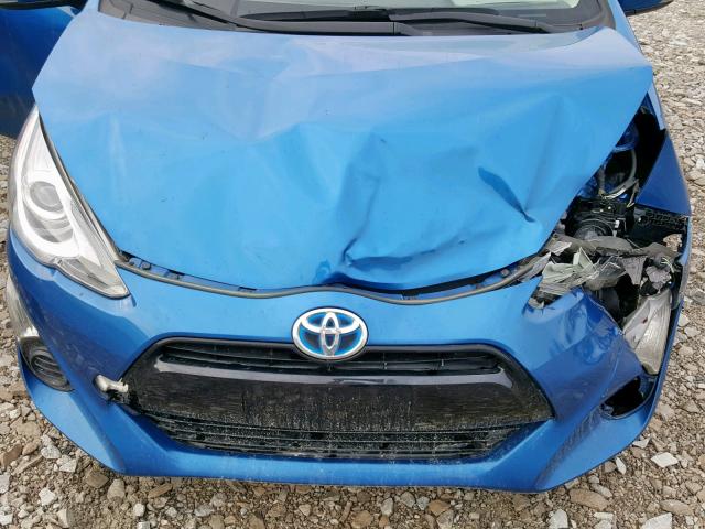 JTDKDTB36F1108891 - 2015 TOYOTA PRIUS C BLUE photo 7