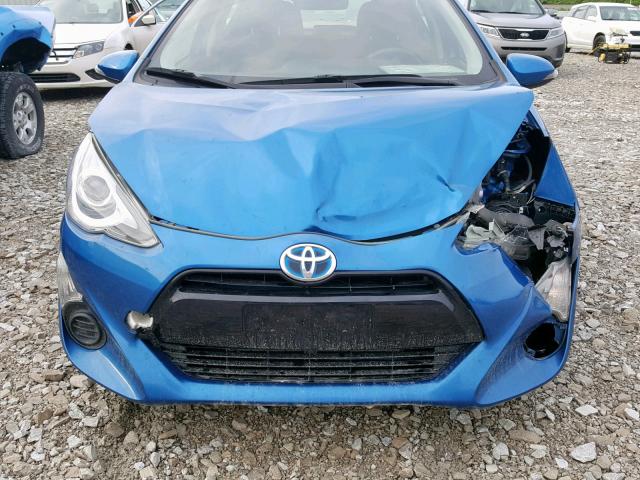 JTDKDTB36F1108891 - 2015 TOYOTA PRIUS C BLUE photo 9