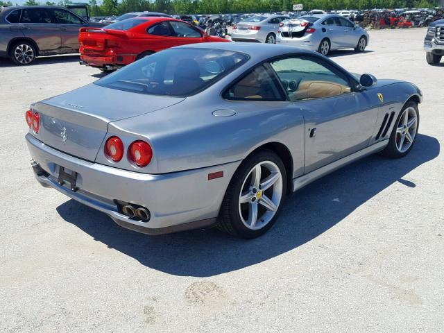 ZFFBV55AX20129456 - 2002 FERRARI F575 MARAN SILVER photo 4