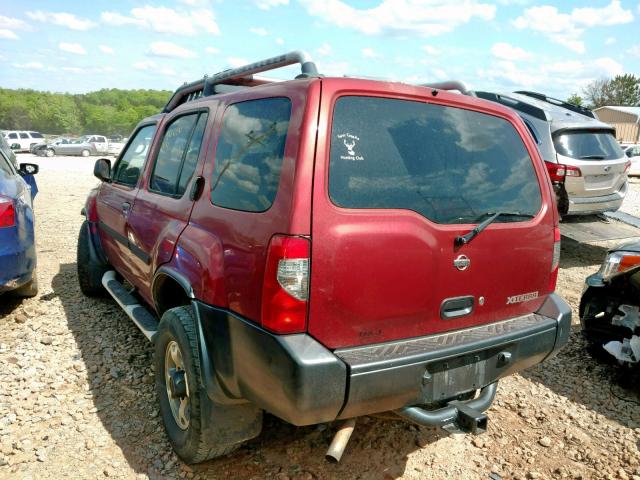 5N1ED28Y21C545175 - 2001 NISSAN XTERRA XE RED photo 3