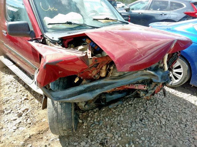 5N1ED28Y21C545175 - 2001 NISSAN XTERRA XE RED photo 9