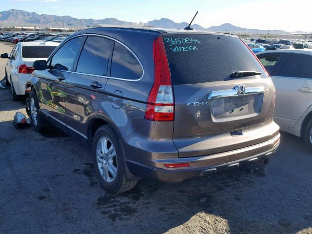 5J6RE3H79BL047261 - 2011 HONDA CR-V EXL BROWN photo 3