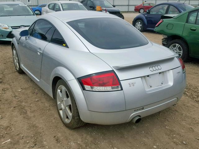 TRUWC28NX21015363 - 2002 AUDI TT QUATTRO SILVER photo 3