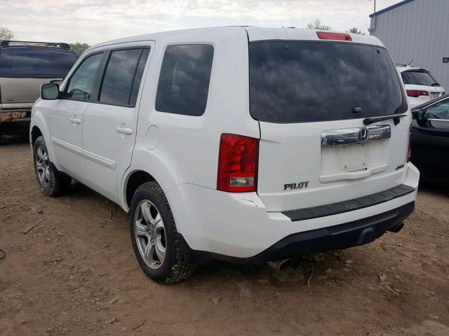 5FNYF4H73FB034115 - 2015 HONDA PILOT EXLN WHITE photo 3