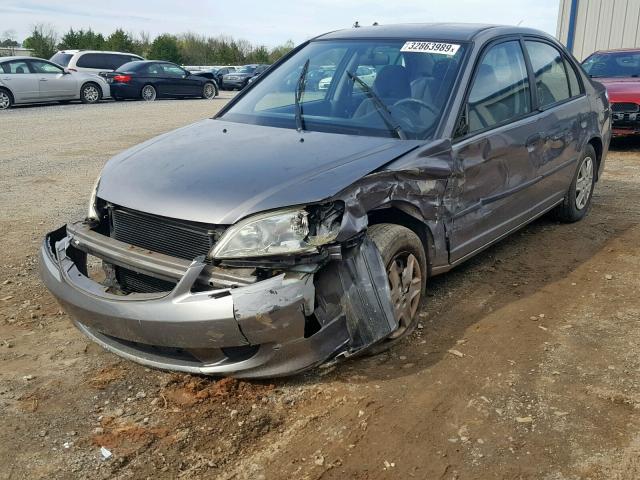 1HGES16405L006484 - 2005 HONDA CIVIC DX GRAY photo 9