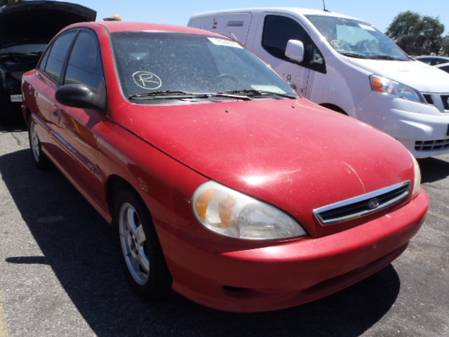 KNADC123226165423 - 2002 KIA RIO RED photo 1