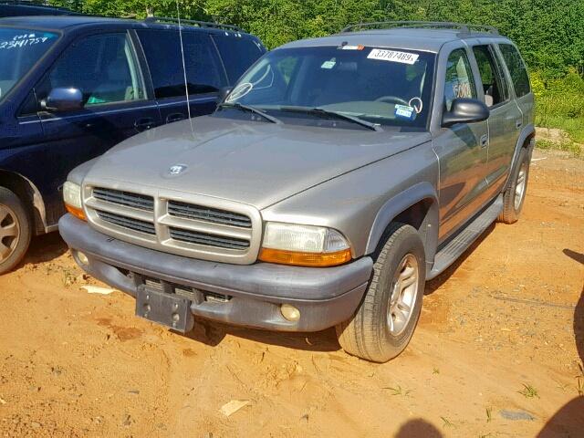 1D4HR38N03F515255 - 2003 DODGE DURANGO SP GOLD photo 2