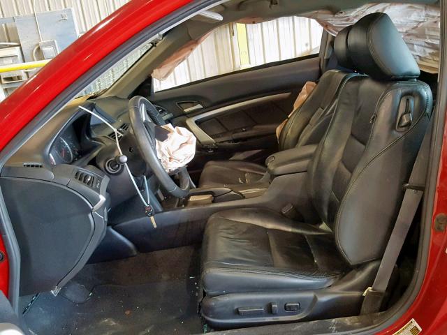 1HGCS1B86BA014791 - 2011 HONDA ACCORD EXL RED photo 5