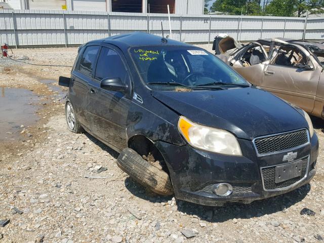 KL1TG66E59B312046 - 2009 CHEVROLET AVEO LT BLACK photo 1