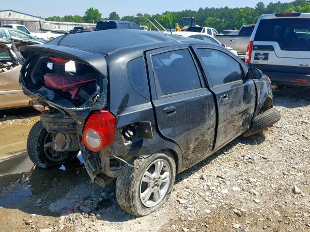 KL1TG66E59B312046 - 2009 CHEVROLET AVEO LT BLACK photo 4