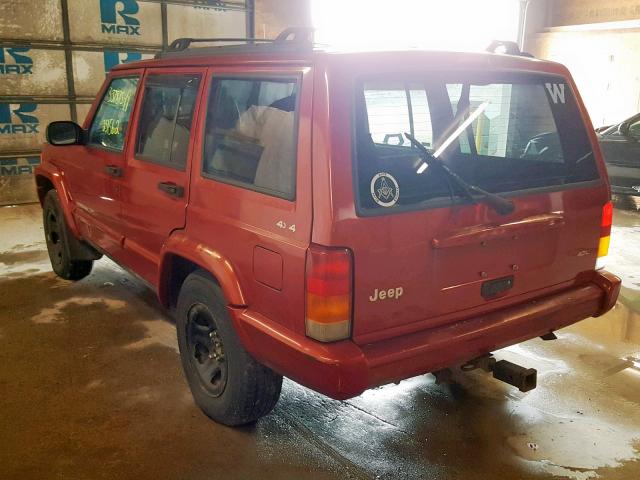 1J4FF68S1XL512483 - 1999 JEEP CHER COUN RED photo 3