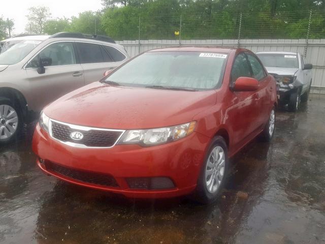 KNAFU4A27B5387025 - 2011 KIA FORTE EX RED photo 2