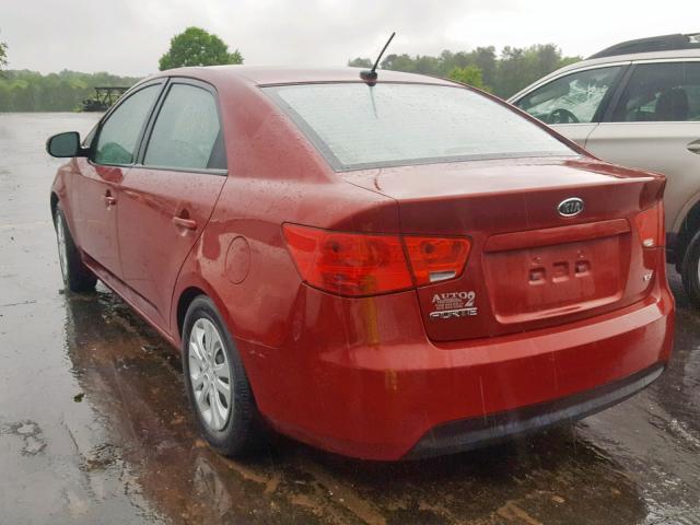 KNAFU4A27B5387025 - 2011 KIA FORTE EX RED photo 3