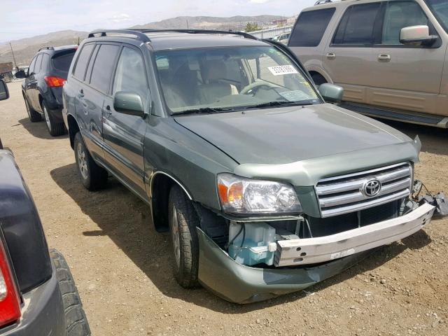 JTEEP21A960142422 - 2006 TOYOTA HIGHLANDER GREEN photo 1