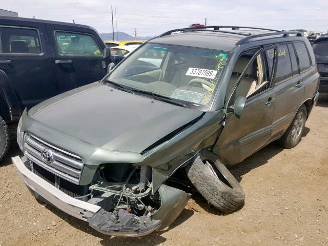 JTEEP21A960142422 - 2006 TOYOTA HIGHLANDER GREEN photo 2