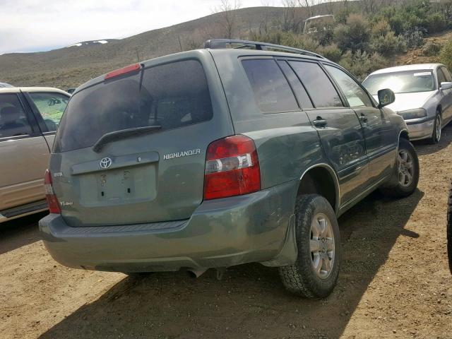 JTEEP21A960142422 - 2006 TOYOTA HIGHLANDER GREEN photo 4