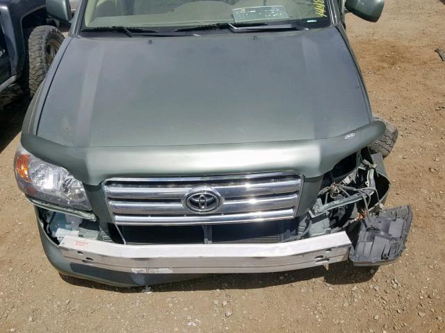 JTEEP21A960142422 - 2006 TOYOTA HIGHLANDER GREEN photo 7