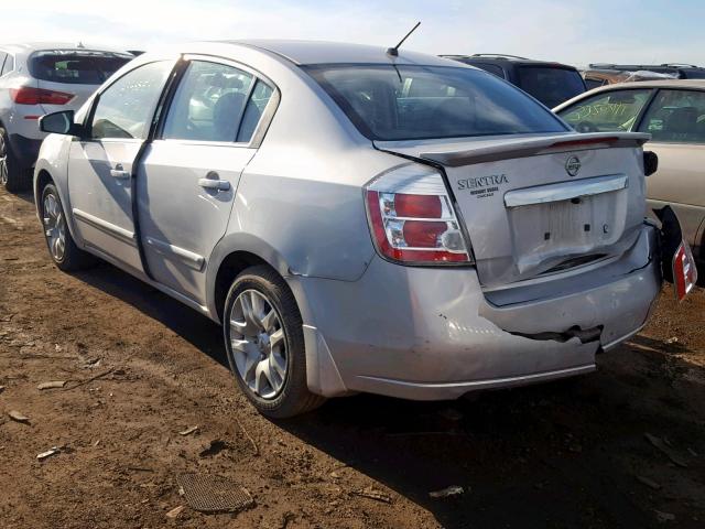 3N1AB6AP9CL749631 - 2012 NISSAN SENTRA 2.0 SILVER photo 3