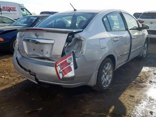 3N1AB6AP9CL749631 - 2012 NISSAN SENTRA 2.0 SILVER photo 4