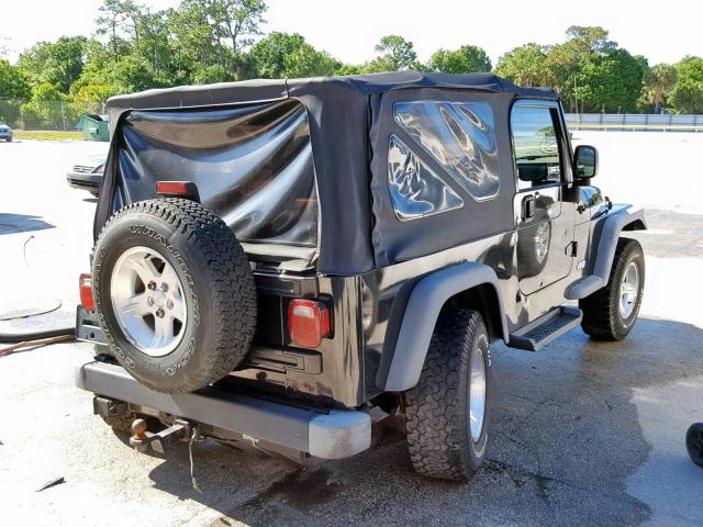 1J4FA49S64P776854 - 2004 JEEP WRANGLER / BLACK photo 4