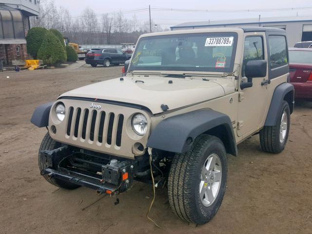 1C4AJWAG7GL259464 - 2016 JEEP WRANGLER S CREAM photo 2