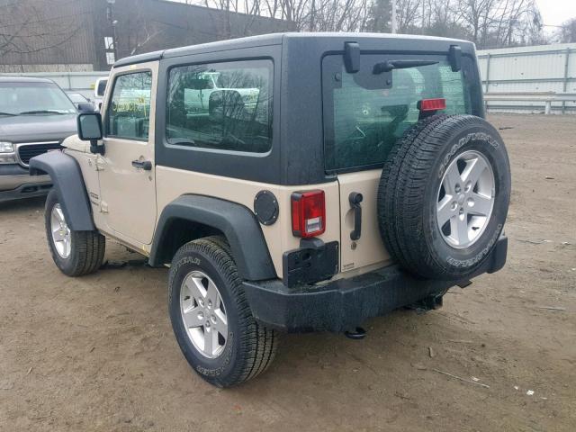 1C4AJWAG7GL259464 - 2016 JEEP WRANGLER S CREAM photo 3