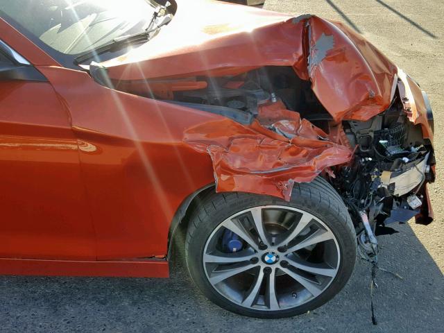 WBA1F9C54GV545367 - 2016 BMW 228 I ORANGE photo 9